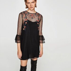Zara Mesh floral dress